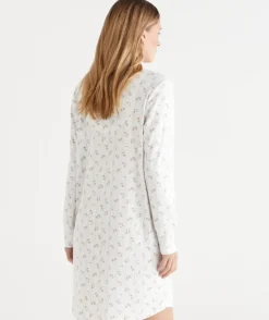 Pointelle Ditsy Long Sleeve Nightie