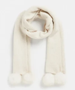 Pom Pom Knit Scarf