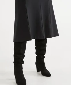 Ponte A-Line Midi Skirt