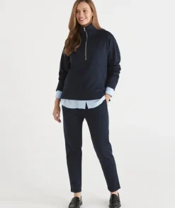 Quarter Zip Jumper - Midnight