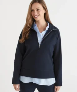 Quarter Zip Jumper - Midnight