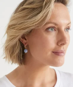 Resin Drop Earring - Blue