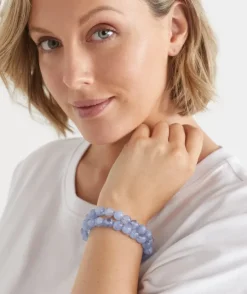 Resin Stretch Bracelet Set - Blue