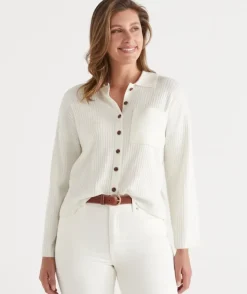 Rib Button Up Cardigan