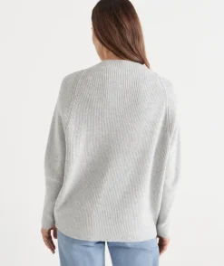 Ribbed Batwing Jumper