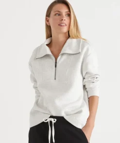 Ribbed Quarter Zip Jumper