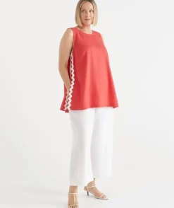 Ric Rac Sleeveless Tunic Top