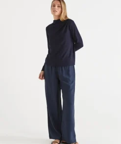 Ruched Long Sleeve Top - Ink