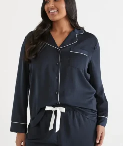Satin Long Sleeve Pyjama Set