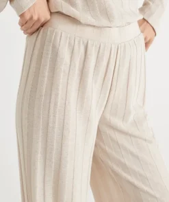 Self-Stripe Knit Pant