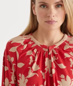 Shadow Floral Raglan Long Sleeve Top