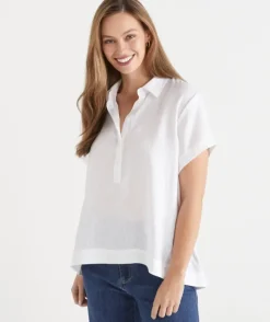 Short Sleeve Button Detail Shirt