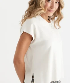 Short Sleeve Knit Polo Top