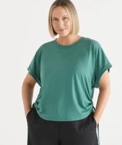 Short Sleeve Ruched Side Top