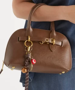Snap-Hook Strap Cross Body Bag - Brown