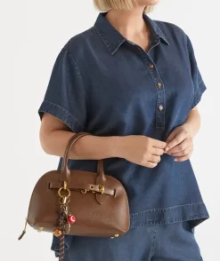 Snap-Hook Strap Cross Body Bag - Brown