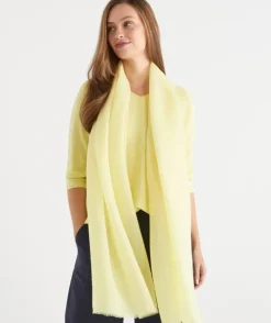Soft Plisse Scarf - Yellow