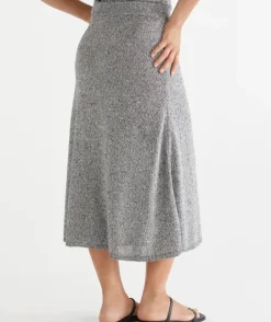 Speckled Knit Midi Skirt