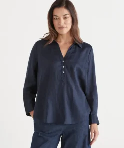 Split Back Long Sleeve Shirt