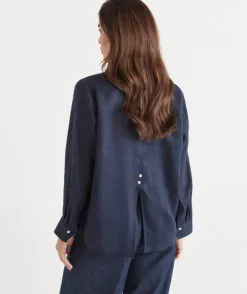 Split Back Long Sleeve Shirt