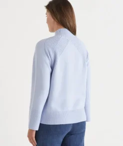 Stitch Detail High Neck Jumper