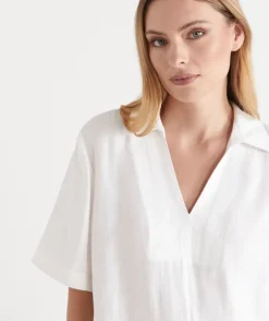 Stitch Detail Short Sleeve Top