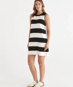 Stripe Knit Shift Dress