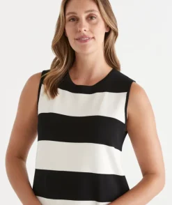 Stripe Knit Shift Dress