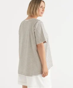 Stripe Swing Short Sleeve T-Shirt