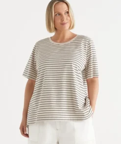 Stripe Swing Short Sleeve T-Shirt