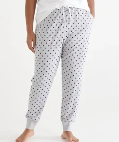 Tapered Spot Print Pyjama Pant