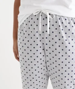 Tapered Spot Print Pyjama Pant