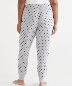 Tapered Spot Print Pyjama Pant