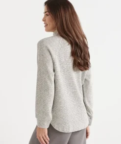Textured Quarter-Zip Top
