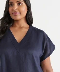 V Neck Panel Detail Top