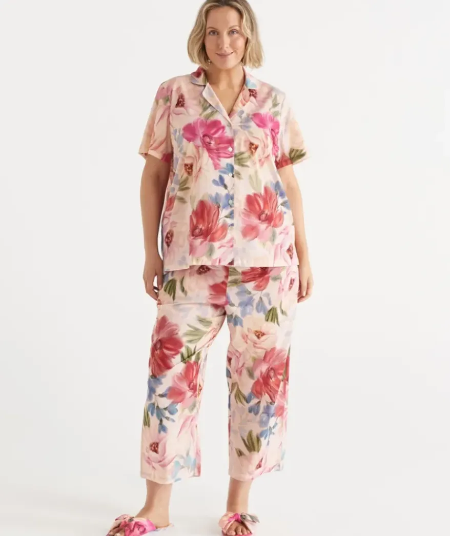 Vintage Floral Pyjama Set - Pink