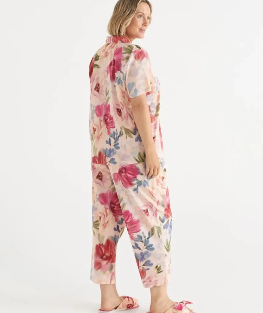 Vintage Floral Pyjama Set - Pink
