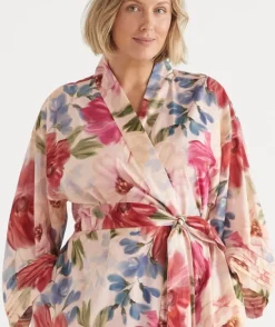 Vintage Floral Robe - Pink