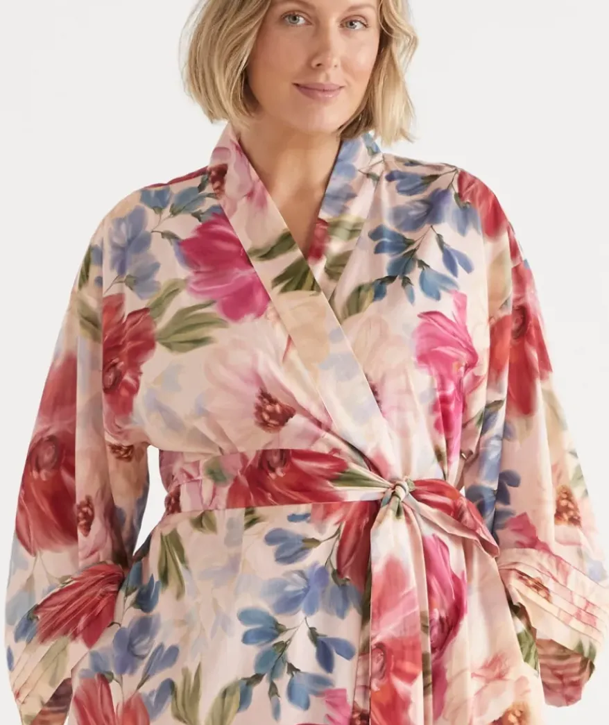 Vintage Floral Robe - Pink
