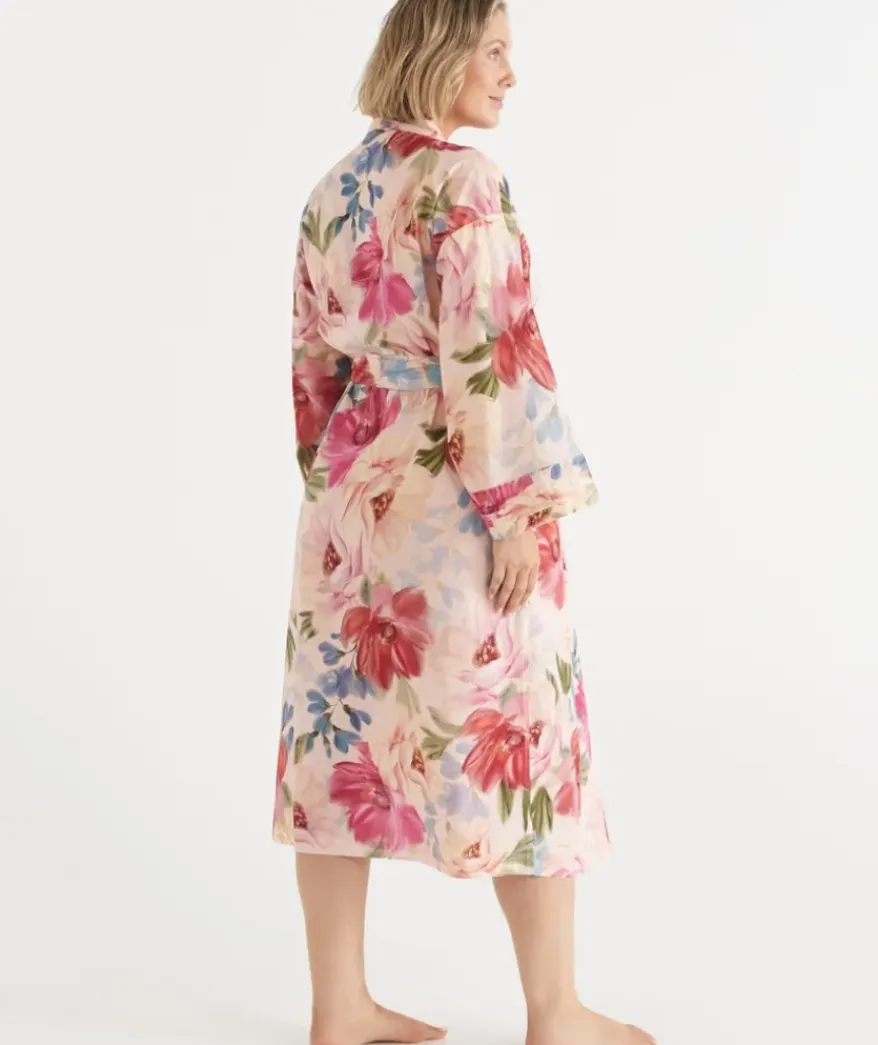 Vintage Floral Robe - Pink