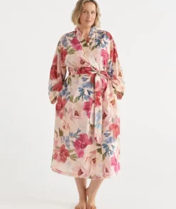 Vintage Floral Robe - Pink