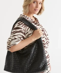 Weave Trapeze Shoulder Bag