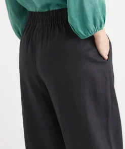 Wide Leg Tailored Linen Pant