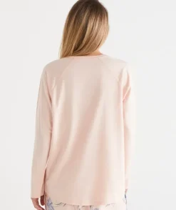 Winter Bloom Floral Long Sleeve Pyjama Top - Pink
