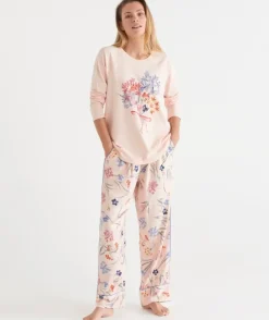 Winter Bloom Floral Pyjama Pant - Pink