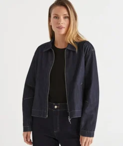 Zip Through Denim Jacket